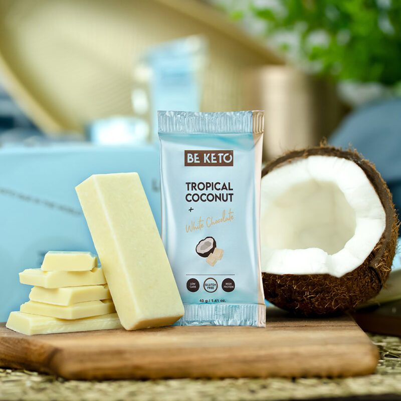Keto-Bar-Tropical-Coconut1.jpg Keto Baton - Kokos & Biała Czekolada 40g