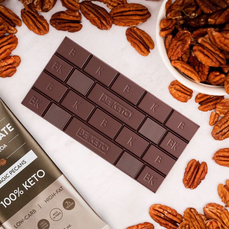 Wegańska Keto Czekolada z Olejem MCT - Orzech Pekan 80g