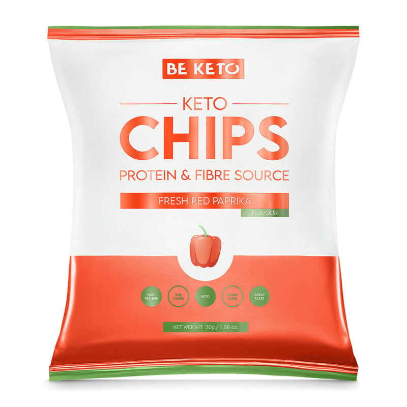 Keto Chipsy - Świeża Czerwona Papryka 30g Keto Chips - Fresh Red Paprika 30g