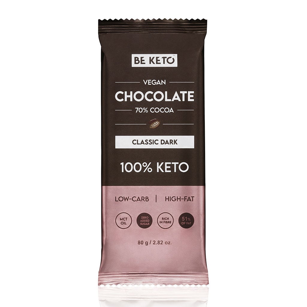 Wegańska Keto Czekolada z Olejem MCT - Ciemna Klasyczna 80g