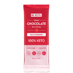 Wegańska Keto Czekolada z Olejem MCT - Dzika Malina 80g