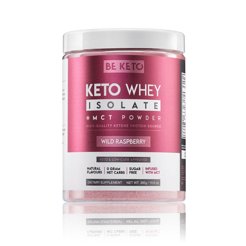 Keto Izolat Białka z MCT - Dzika Malina 300G