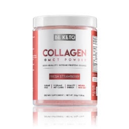 Keto Kolagen z olejem MCT  - Świeża Truskawka 300G