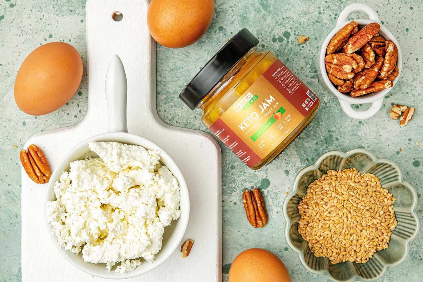 Making of keto chleb z twarogu