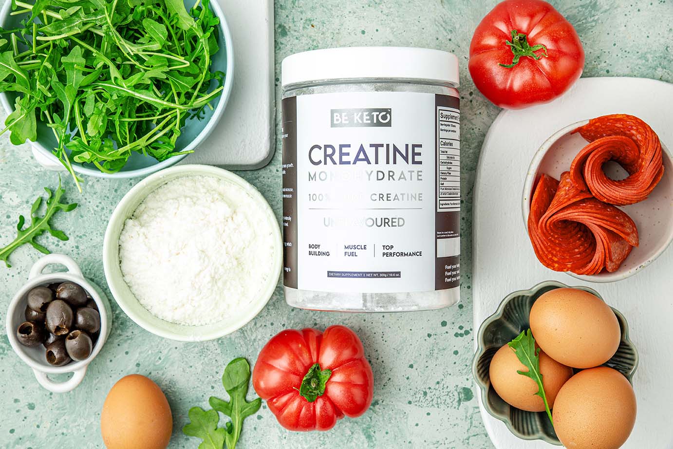 Making of Keto pizza z patelni