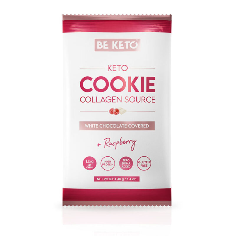 Keto Ciastko – Biała Czekolada & Malina 40g
