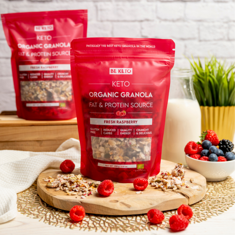 BIO Keto Granola - Świeża Malina 250g