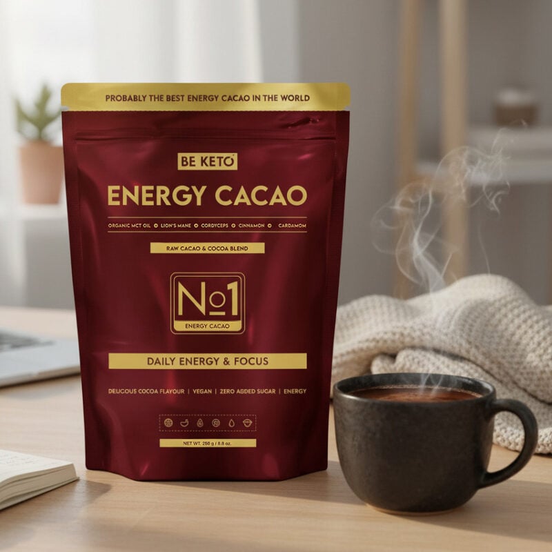 Kakao Ceremonialne – Energy (Olej MCT & Lion's Mane & Cordyceps) – Cynamon & Kardamon 250g
