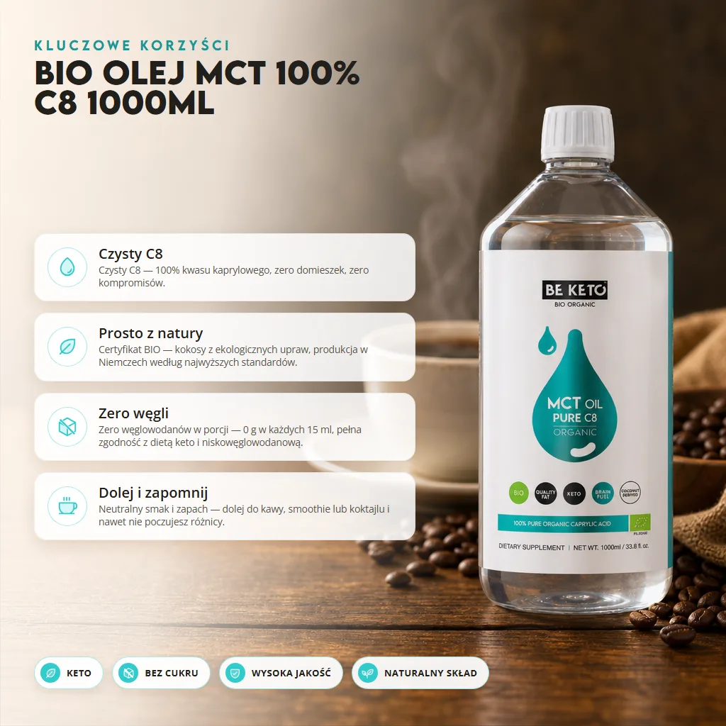BIO Olej MCT 100% C8 1000ml
