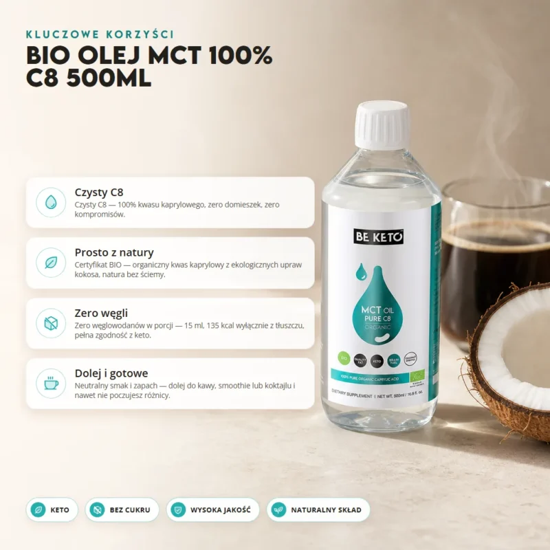 BIO Olej MCT 100% C8 500ml