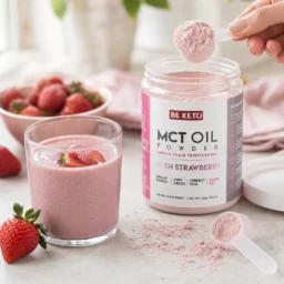 Olej MCT w proszku – Świeża Truskawka 300g
