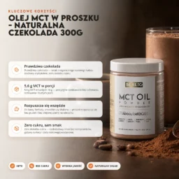 Olej MCT w proszku – Naturalna Czekolada 300g