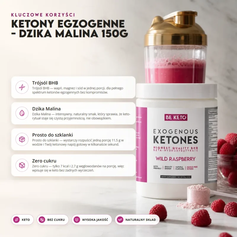 Ketony Egzogenne – Dzika Malina 150g – Benefit Ketony Egzogenne – Dzika Malina 150g