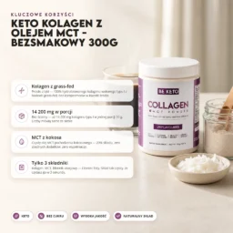 Keto Kolagen z olejem MCT – Bezsmakowy 300g