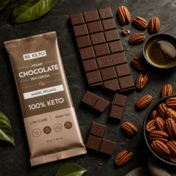 Wegańska Keto Czekolada z Olejem MCT – Orzech Pekan 80g – Lifestyle 2 Wegańska Keto Czekolada z Olejem MCT – Orzech Pekan 80g