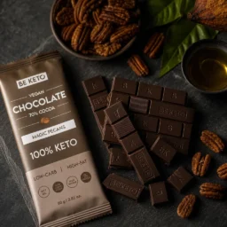 Wegańska Keto Czekolada z Olejem MCT – Orzech Pekan 80g – Lifestyle 3 Wegańska Keto Czekolada z Olejem MCT – Orzech Pekan 80g