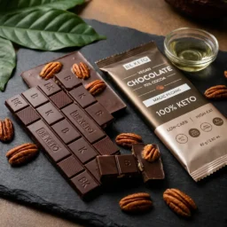 Wegańska Keto Czekolada z Olejem MCT – Orzech Pekan 80g – Lifestyle 5 Wegańska Keto Czekolada z Olejem MCT – Orzech Pekan 80g