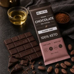 Wegańska Keto Czekolada z Olejem MCT – Ciemna Klasyczna 80g