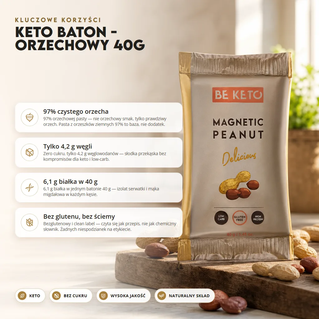 Keto Baton – Orzechowy 40g