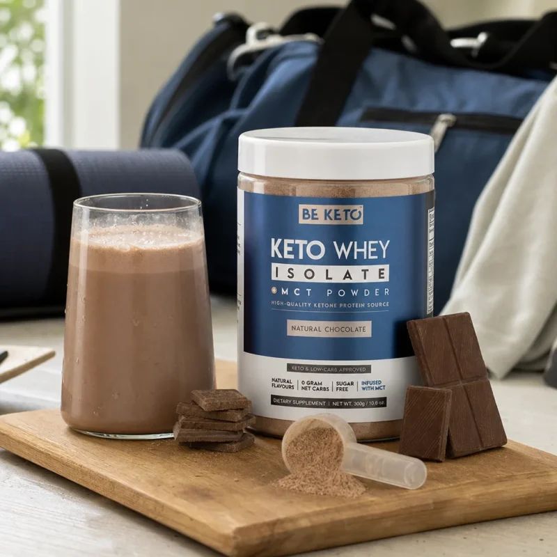 Keto Izolat Białka z MCT – Naturalna Czekolada 300g