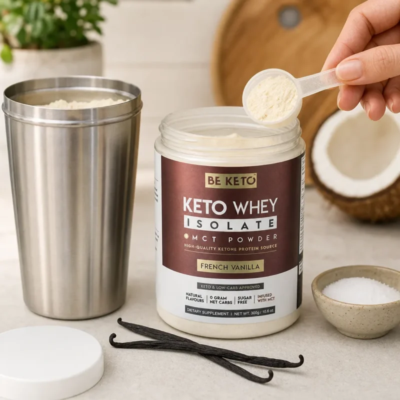 Keto Izolat Białka z MCT – Francuska Wanilia 300g