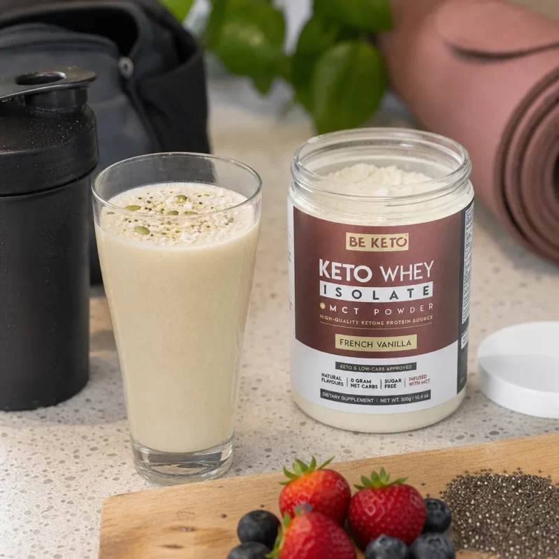 Keto Izolat Białka z MCT – Francuska Wanilia 300g