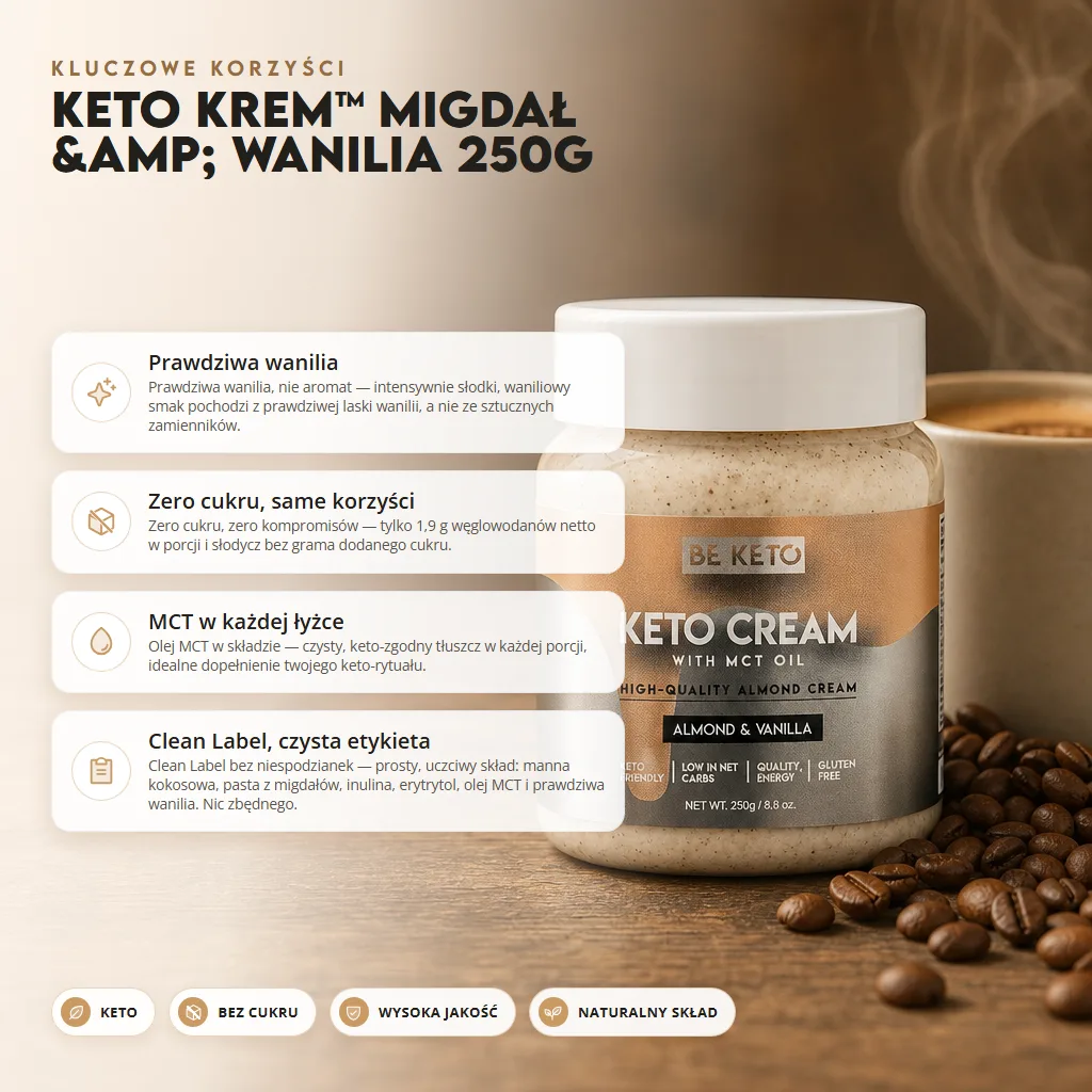 Keto Krem™ Migdał & Wanilia 250g