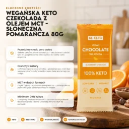 Wegańska Keto Czekolada z Olejem MCT – Słoneczna Pomarańcza 80g – Benefit Wegańska Keto Czekolada z Olejem MCT – Słoneczna Pomarańcza 80g
