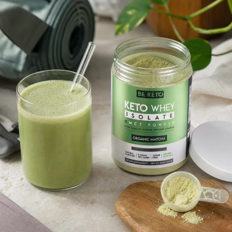 Keto Izolat Białka z MCT – Matcha 300G