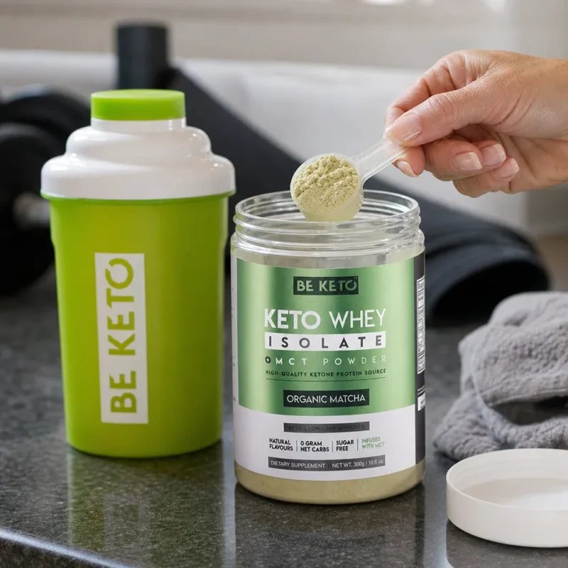 Keto Izolat Białka z MCT – Matcha 300G