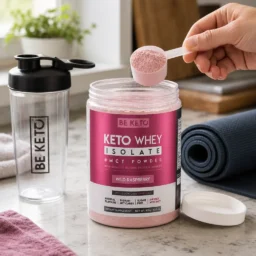 Keto Izolat Białka z MCT – Dzika Malina 300G