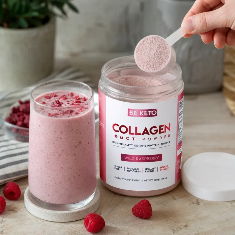 Keto Kolagen z olejem MCT – Dzika Malina 300G – Lifestyle 1 Keto Kolagen z olejem MCT – Dzika Malina 300G