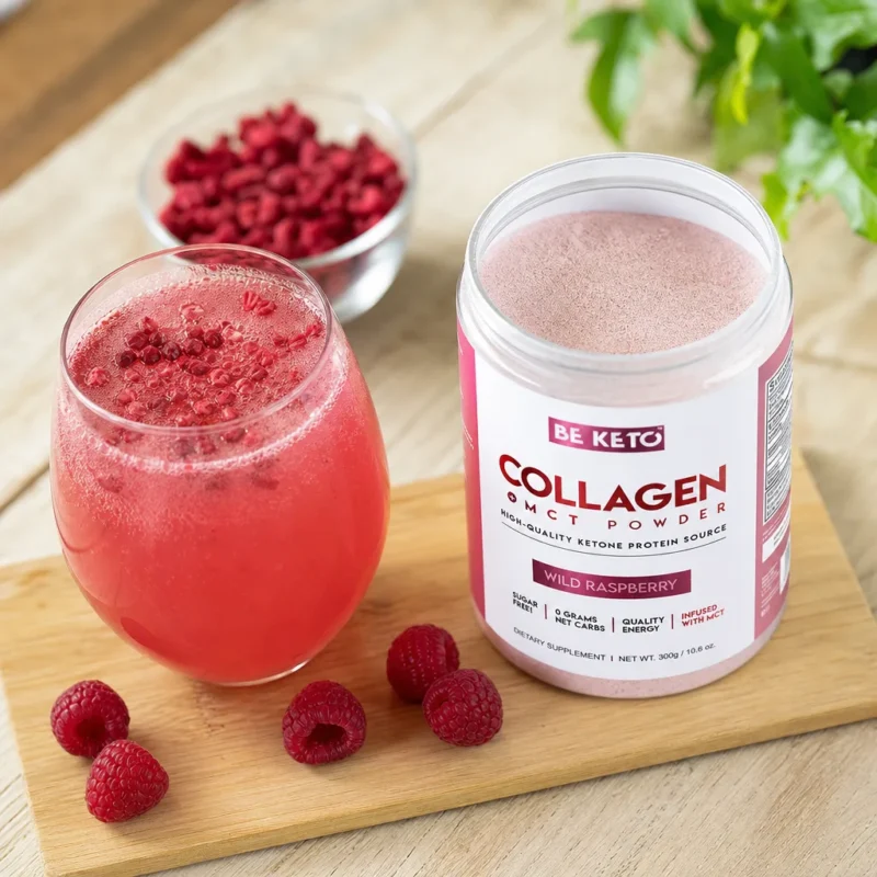 Keto Kolagen z olejem MCT – Dzika Malina 300G – Lifestyle 3 Keto Kolagen z olejem MCT – Dzika Malina 300G