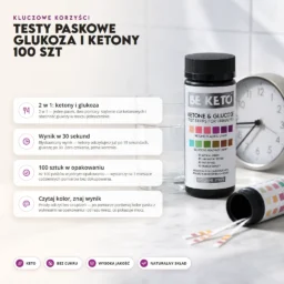 Testy Paskowe Glukoza i Ketony 100 szt