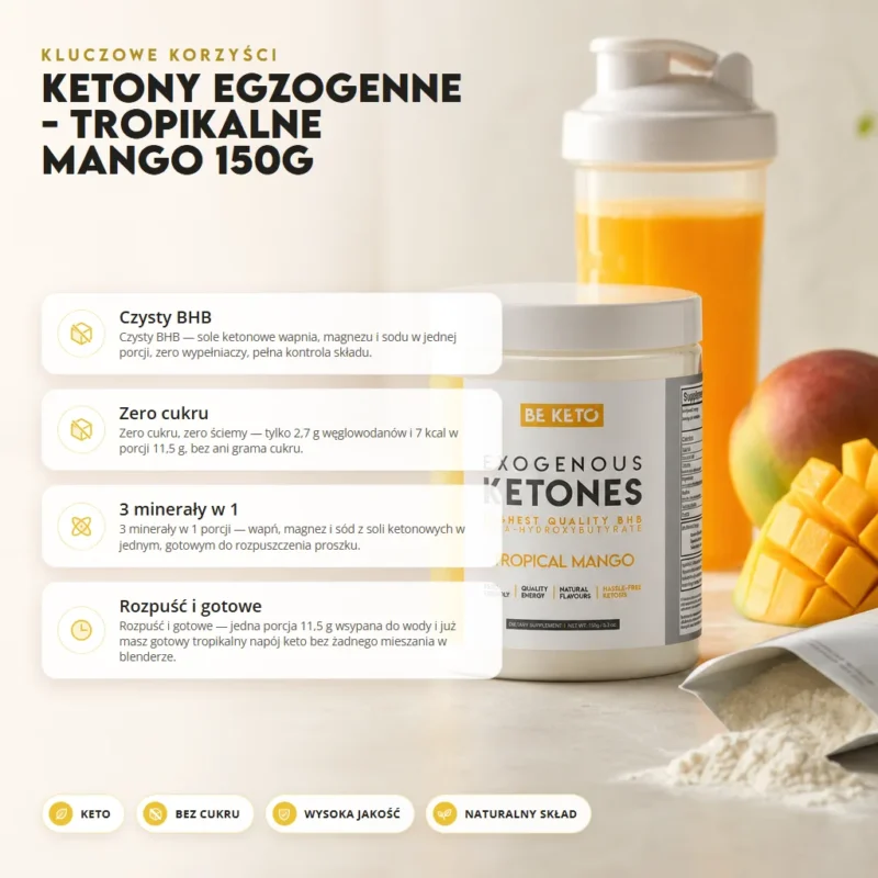 Ketony Egzogenne – Tropikalne Mango 150g – Benefit Ketony Egzogenne – Tropikalne Mango 150g