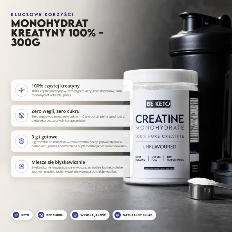 Monohydrat Kreatyny 100% – 300g