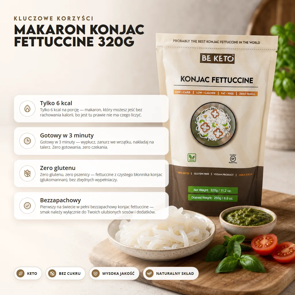 Makaron Konjac Fettuccine 320g