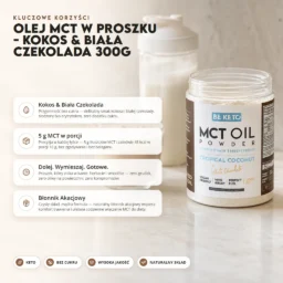 Olej MCT w Proszku – Kokos & Biała Czekolada 300g