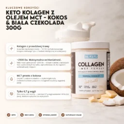 Keto Kolagen z olejem MCT – Kokos & Biała Czekolada 300G