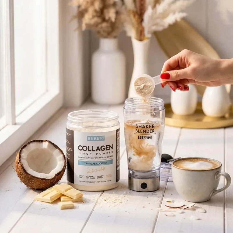 Keto Kolagen z olejem MCT – Kokos & Biała Czekolada 300G