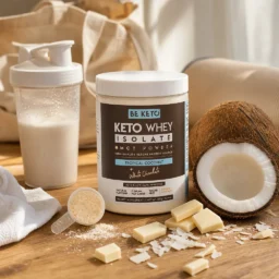 Keto Izolat Białka z MCT – Kokos & Biała Czekolada 300G