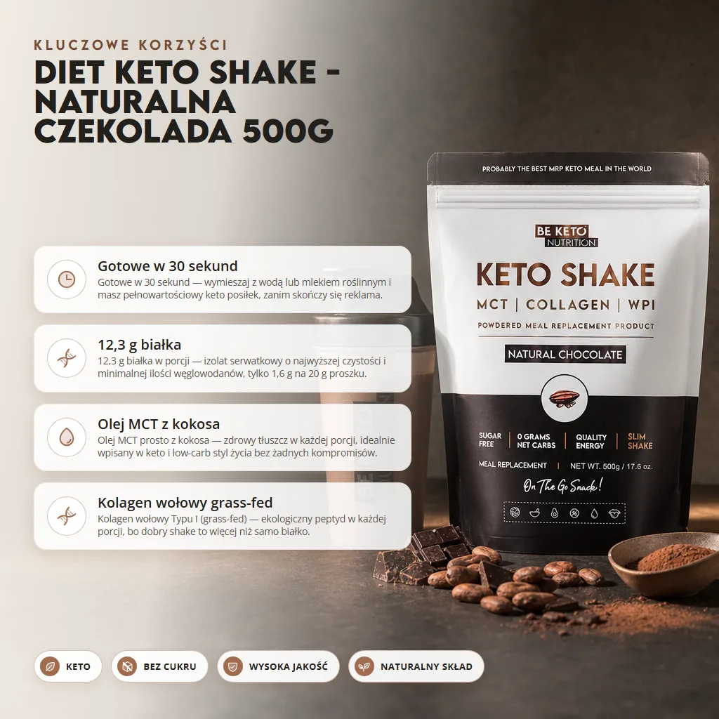 Diet Keto Shake – Naturalna Czekolada 500g