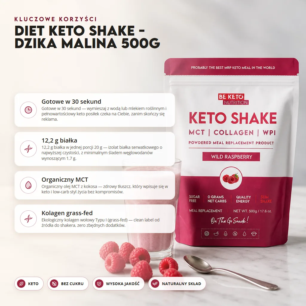 Diet Keto Shake – Dzika Malina 500g