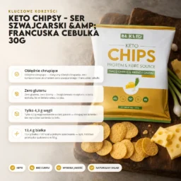 Keto Chipsy – Ser Szwajcarski & Francuska Cebulka 30g