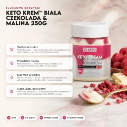 Keto Krem™ Biała Czekolada & Malina 250g