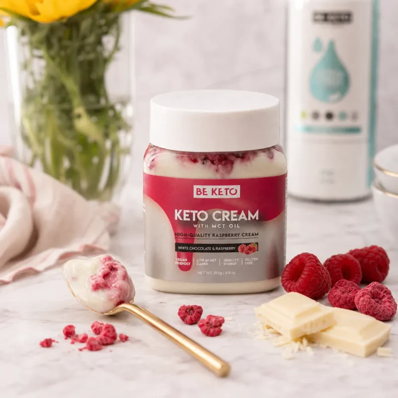 Keto Krem™ Biała Czekolada & Malina 250g