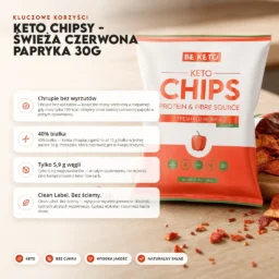 Keto Chipsy – Świeża Czerwona Papryka 30g – Benefit Keto Chipsy – Świeża Czerwona Papryka 30g