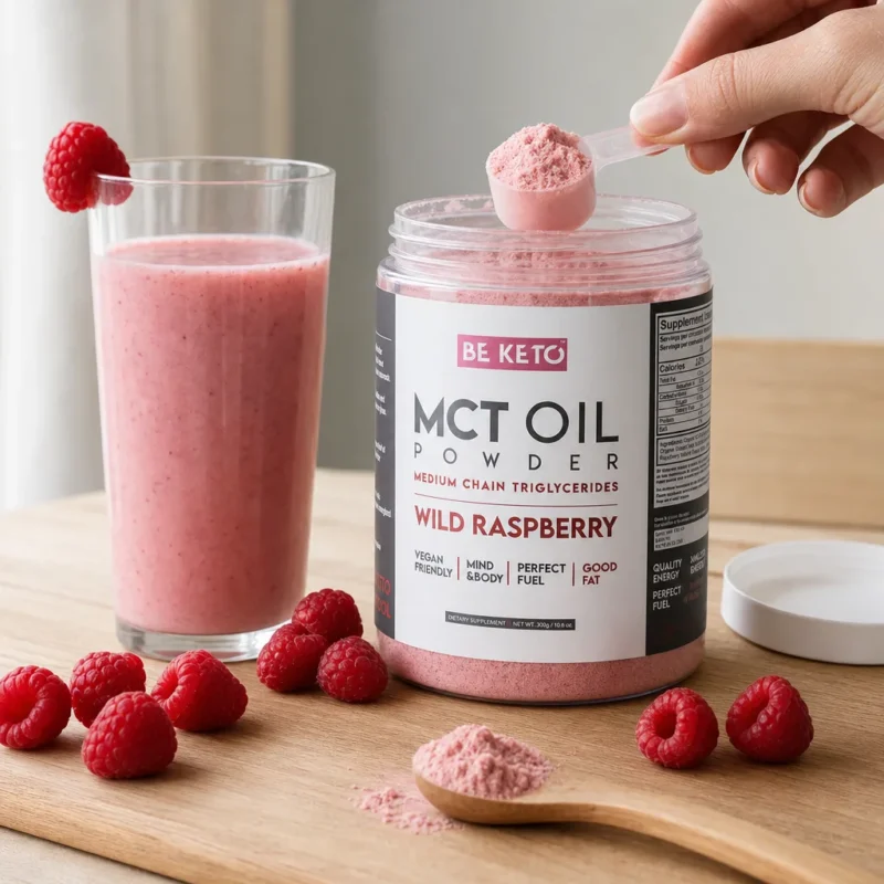 Olej MCT w Proszku – Dzika Malina 300g