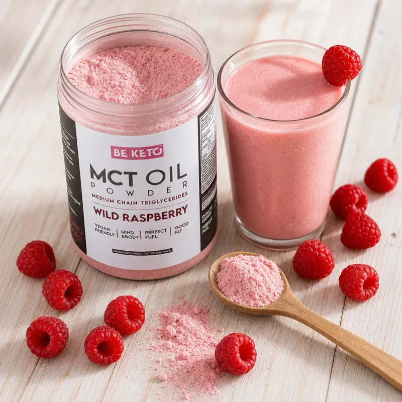 Olej MCT w Proszku – Dzika Malina 300g