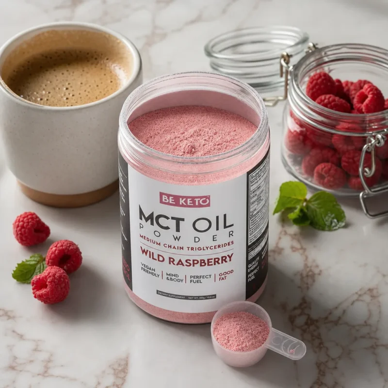 Olej MCT w Proszku – Dzika Malina 300g